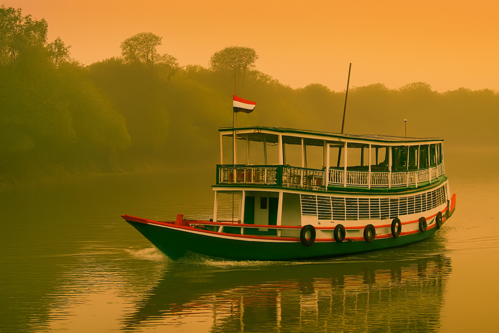 boat on river