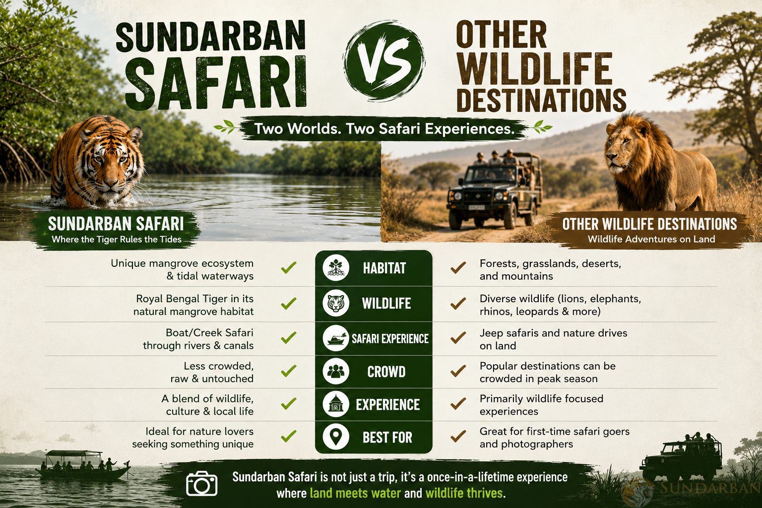 You are currently viewing Sundarban Safari vs other Wildlife Destinations